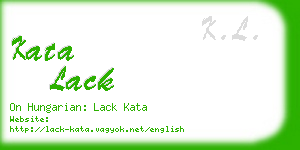 kata lack business card